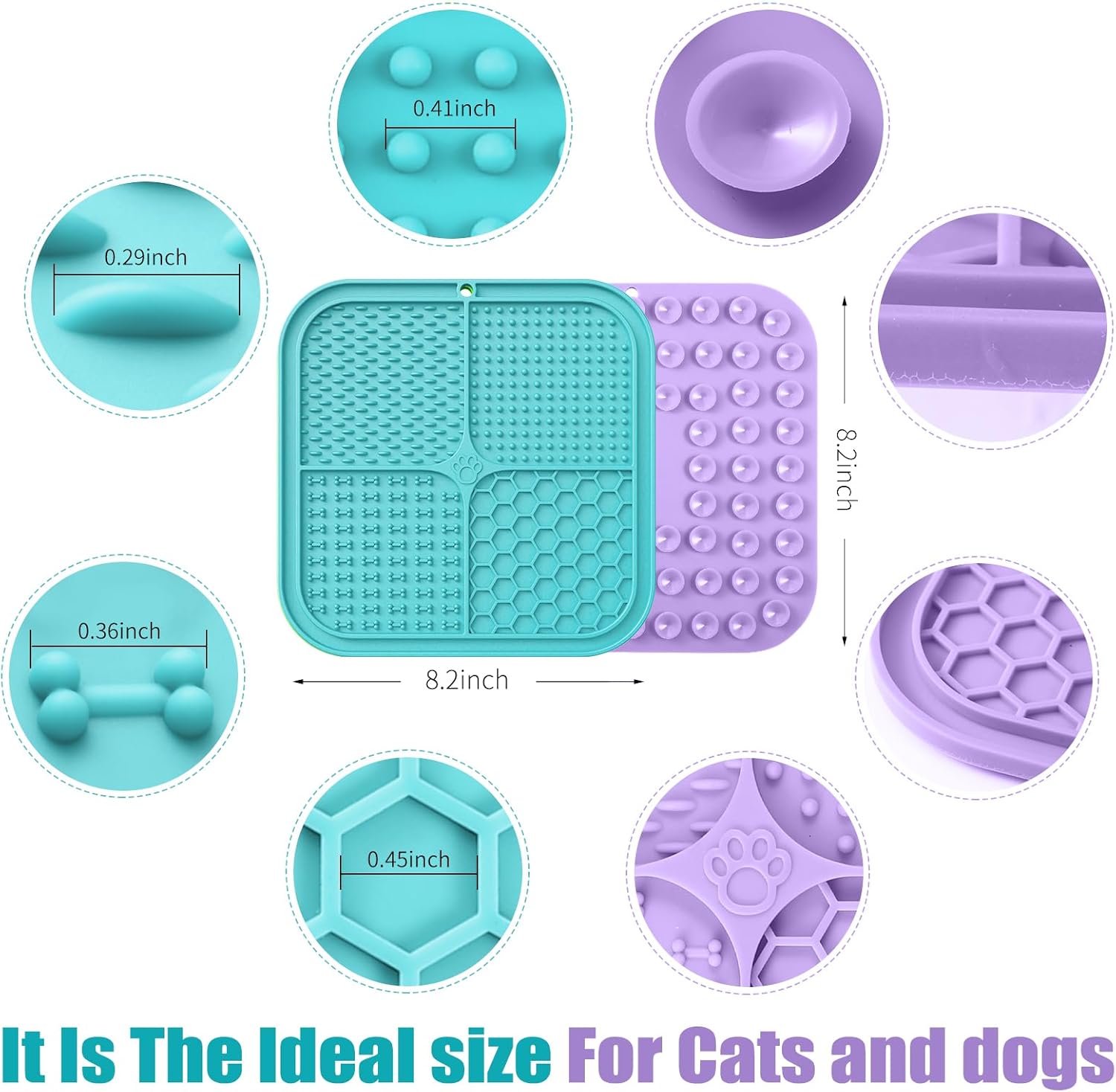 Alfombrilla para lamer para perros y gatos con ventosa, almohadilla de lamer premium para aliviar la ansiedad del perro, alfombrilla de alimentación