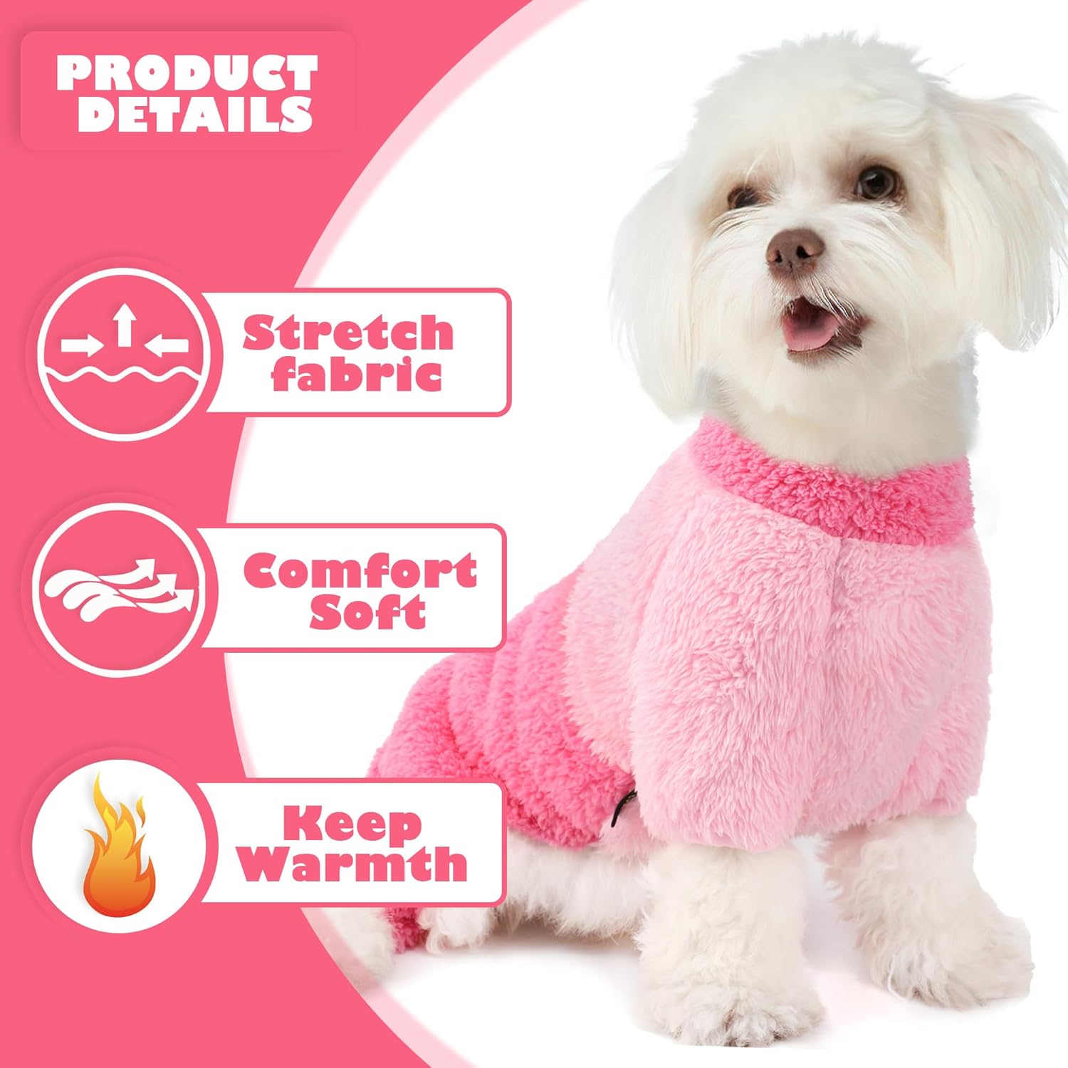 Ropa de invierno para perros pequeños, suéteres lindos para otoño e invierno, suéter cálido de chihuahua, pijama suave para perros, suéter para