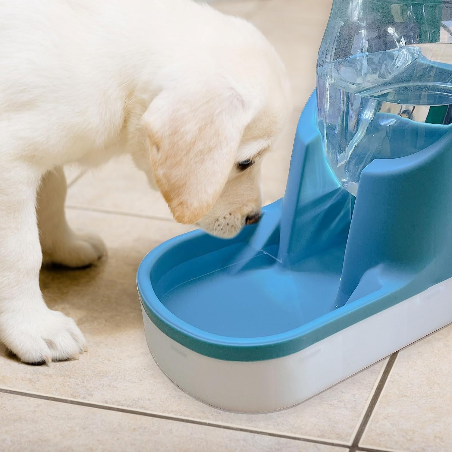 kathson Dispensador automático de agua para perros, dispensador de agua para gatos de gravedad de 1 galón, cuenco de estación de agua para perros,