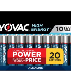 Rayovac Baterías AA de alta energía (paquete de 20), pilas alcalinas doble A Rayovac Baterías AA de alta energía (paquete de 20), pilas alcalinas doble A