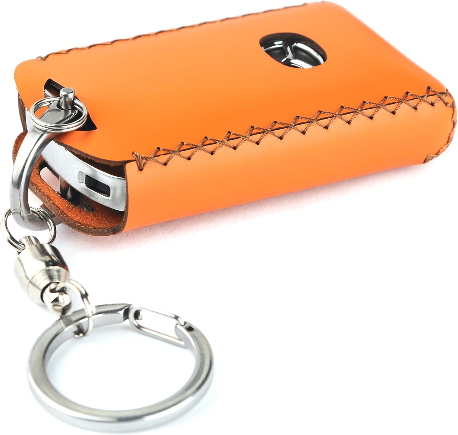 Cadtealir Funda de piel de vaca italiana para llavero compatible con Mazda CX-5, CX-50, CX-3, CX-30, CX-9, CX-90