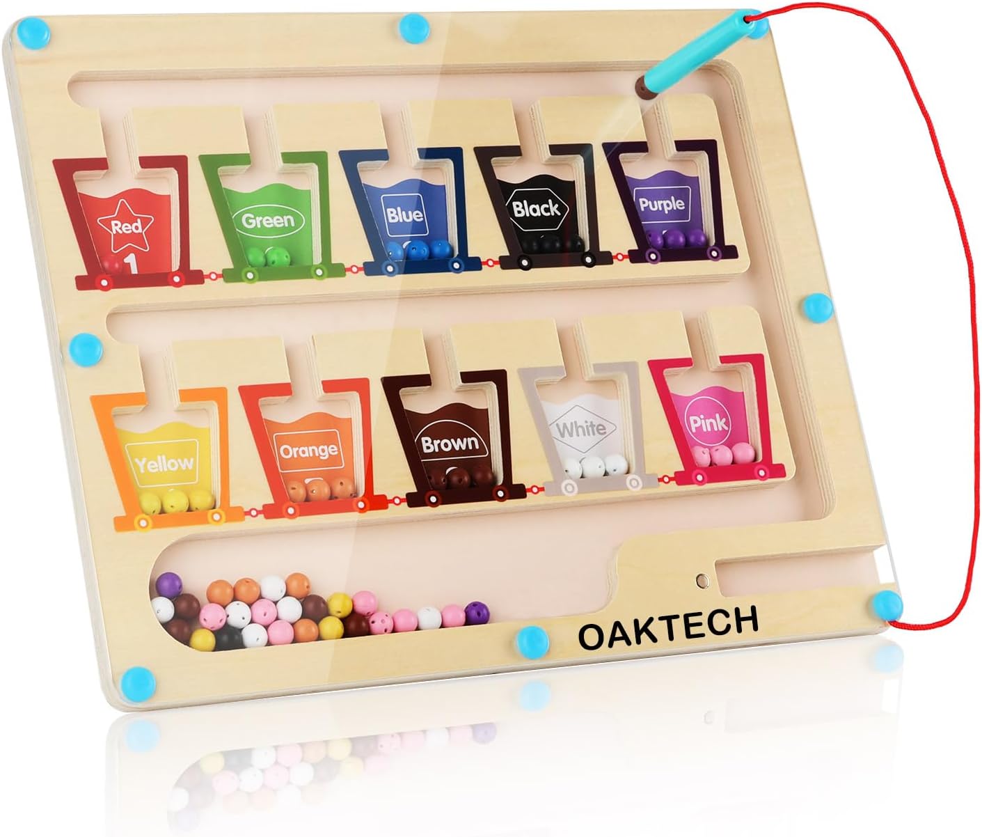 Montessori – Laberinto educativo de madera para clasificar y contar, regalo de aprendizaje para niños en edad preescolar, juguete de habilidades