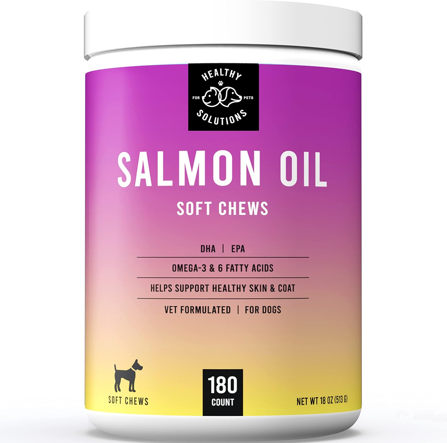 Picaduras de aceite de salmón para la piel y el pelaje del perro, suplemento que apoya la piel sana y el pelaje brillante, mejorado con DHA, EPA,