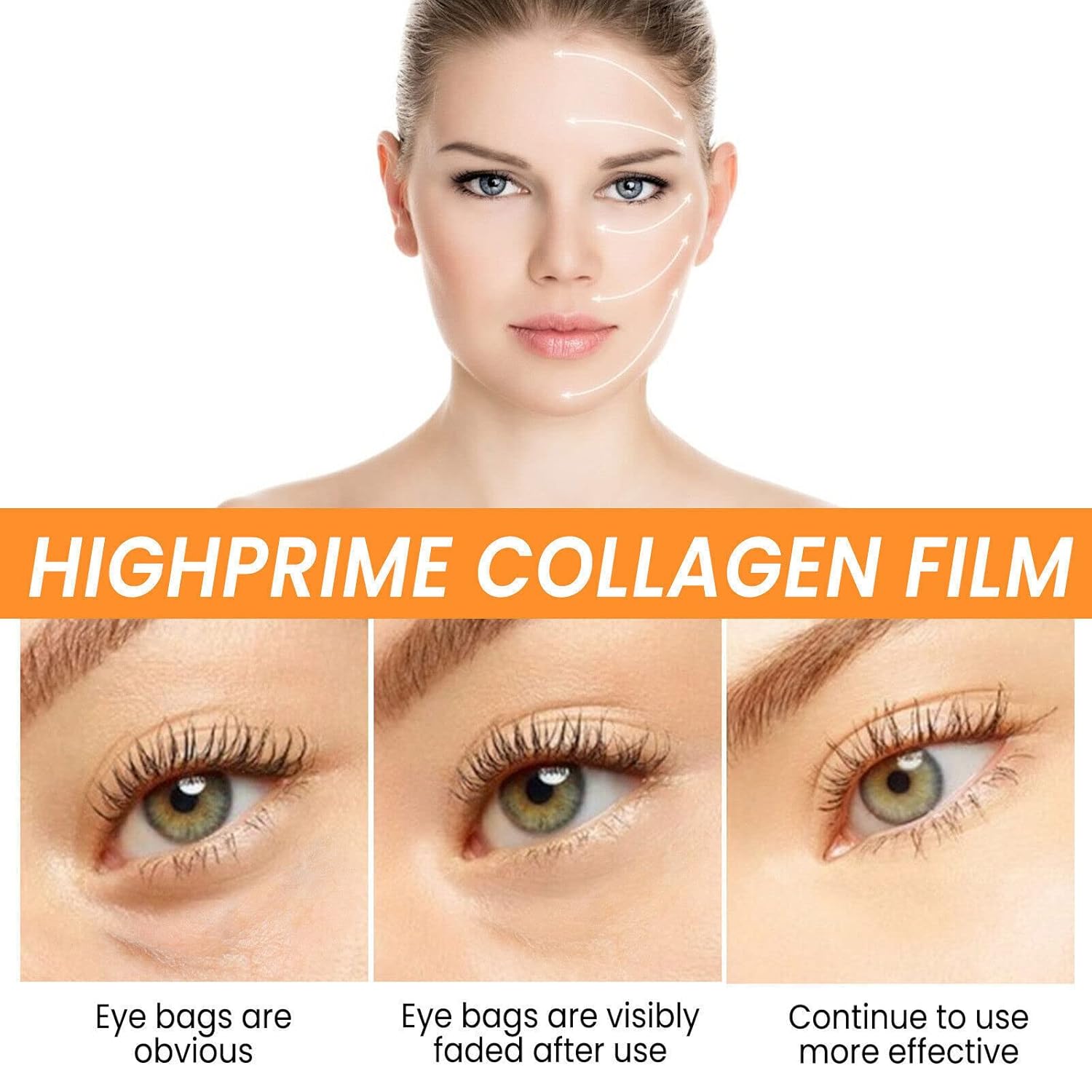 Película soluble en colágeno Highprime de Corea  Película de colágeno Dermance High Prime, antienvejecimiento, suaviza las líneas finas y las