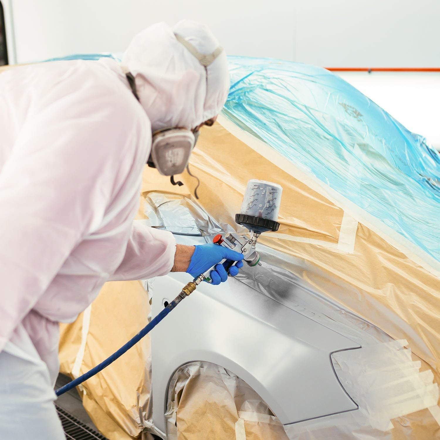 Custom Shop – Imprimaciónsellador epoxi gris 2.1 VOC (kit de 2 galones) anticorrosivo DTM de alto rendimiento para uso automotriz e industrial  1