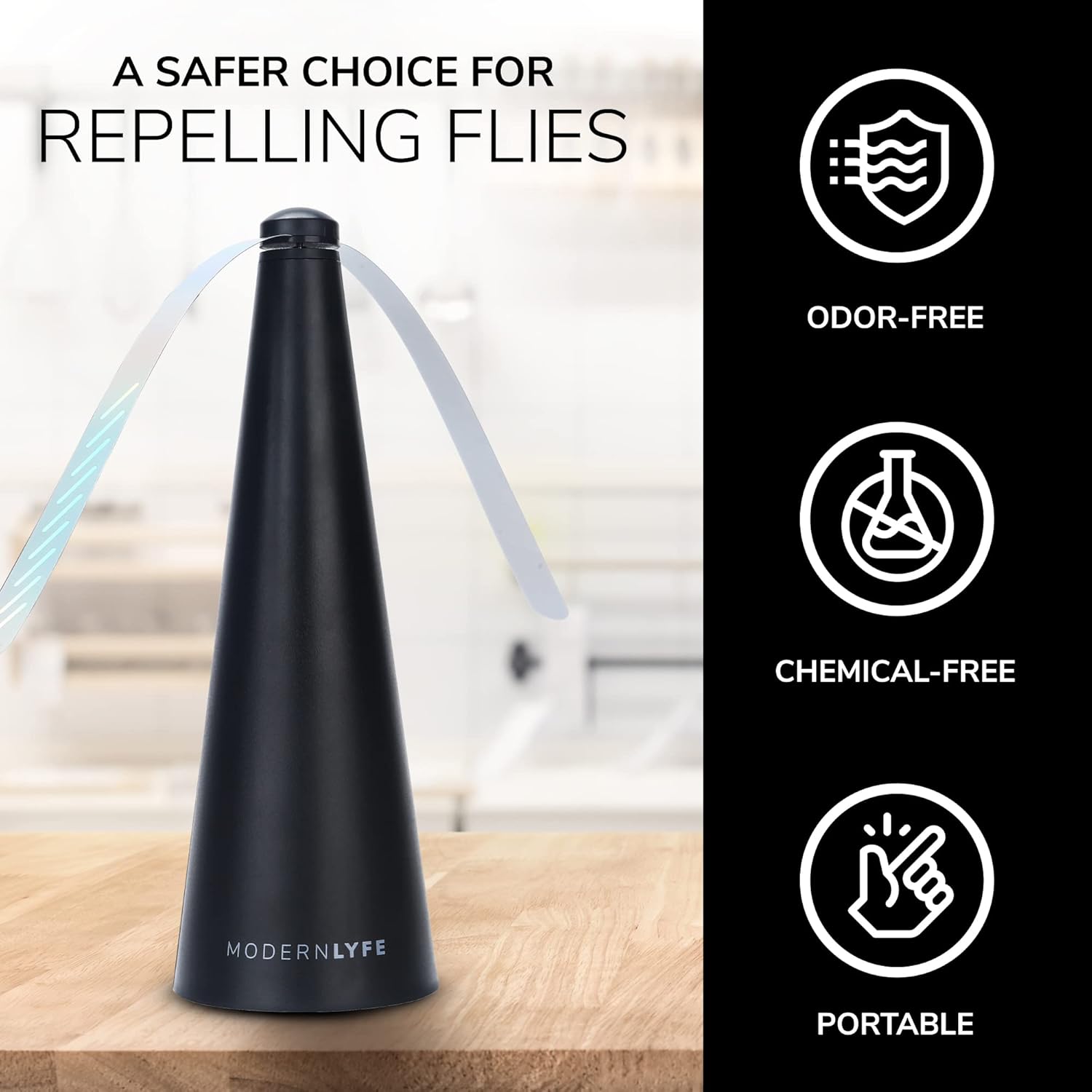 Ventilador de moscas para mesas, alimentado por USB o AA, repelente de moscas para comedor al aire libre o alimentos en fiestas, restaurantes, mesa