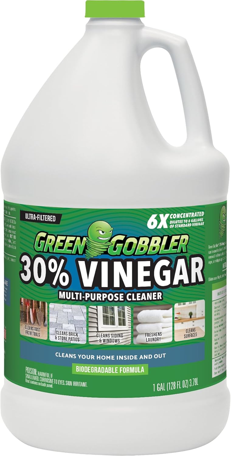 Green Gobbler 30% de vinagre concentrado en el hogar y al aire libre  6 veces más fuerte que el vinagre tradicional