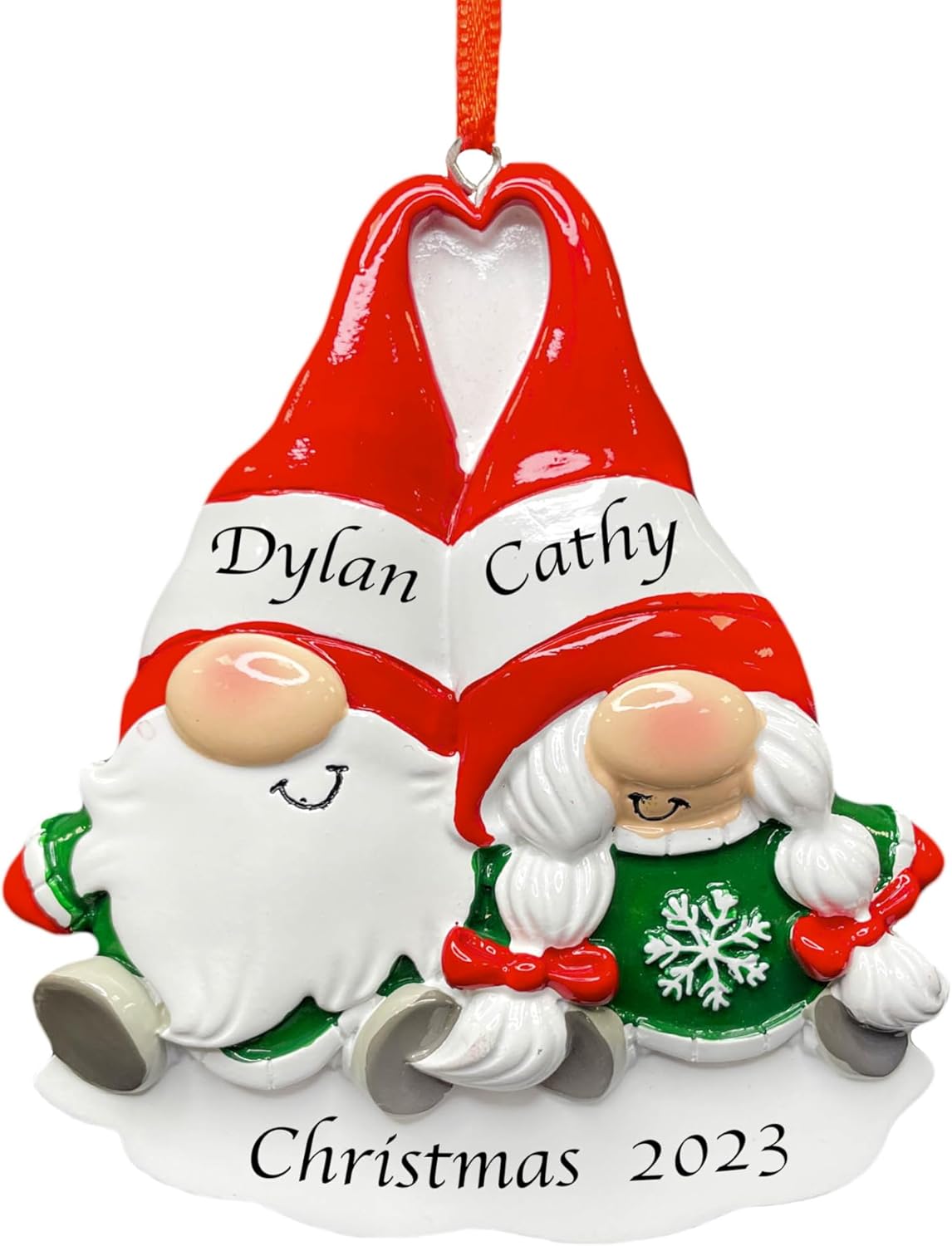 Adorno personalizado de nuestra primera Navidad juntos 2023  Decoración personalizada para árbol de Navidad de pareja de gnomos  Nombre
