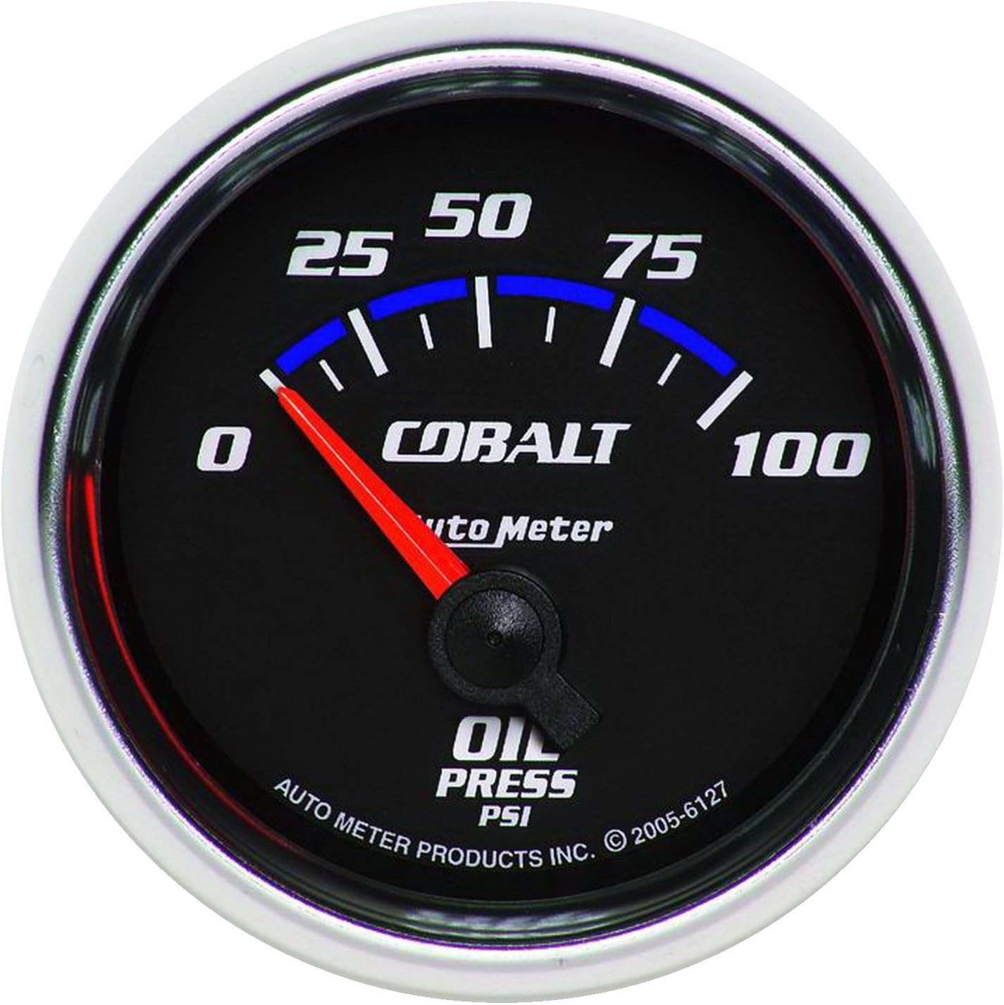 Auto Meter 6127 Cobalt Short Sweep Manómetro de aceite eléctrico regular, 2.3125 pulgadas
