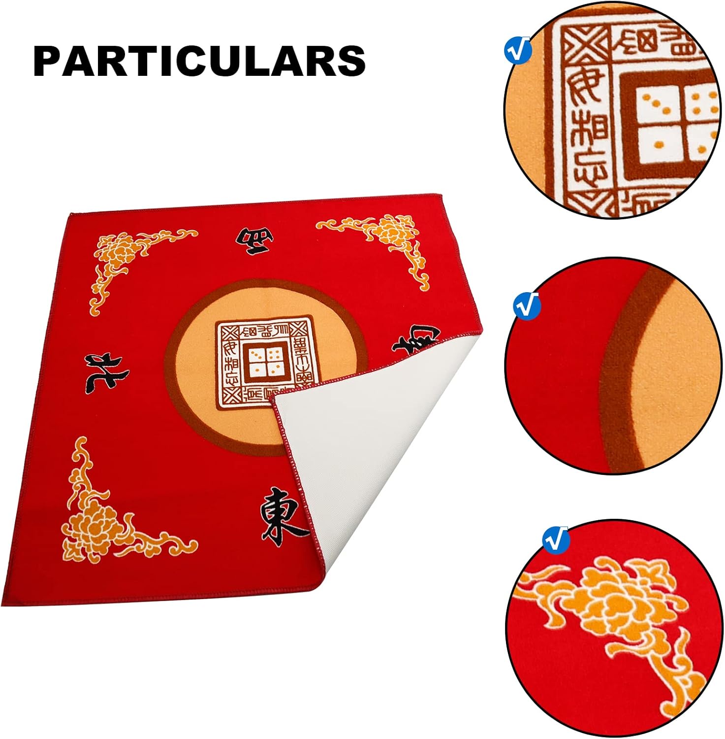 Mahjong Mat, cubierta antideslizante para mesa de reducción de ruido, tapete de mesa de Mahjong antideslizante con bolsa, para Mahjong Paigow Poker
