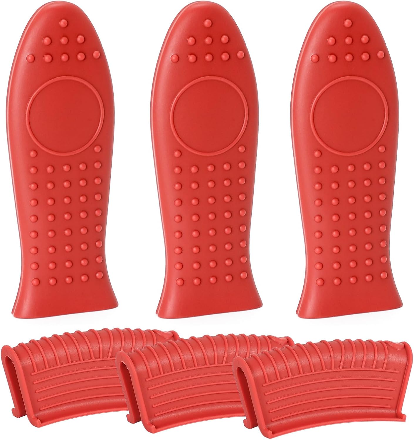 Joyhalo joyhalo – Juego de 6 fundas para mango de sartén de hierro fundido, resistentes al calor, fundas de mango de sartén de hierro fundido,