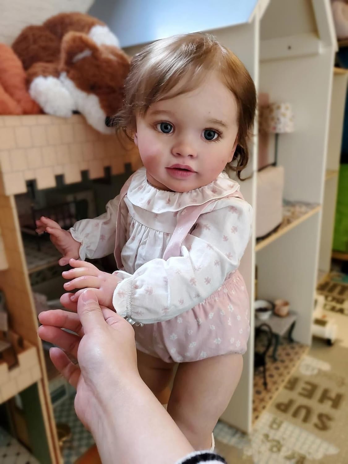 iCradle Muñeca de bebé Reborn de 26 pulgadas, muñeca de princesa recién nacida, realista, de vinilo suave, de aspecto real, muñeca de bebé recién