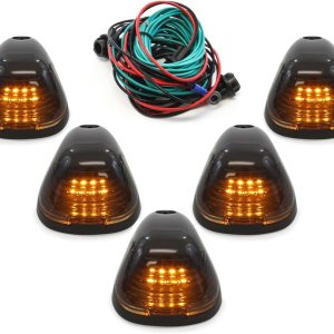 Hante Luces LED ámbar para techo de cabina con lente ahumada, luces de marcador de cabina, accesorios de repuesto de luz de distancia superior, 5 Hante Luces LED ámbar para techo de cabina con lente ahumada, luces de marcador de cabina, accesorios de repuesto de luz de distancia superior, 5