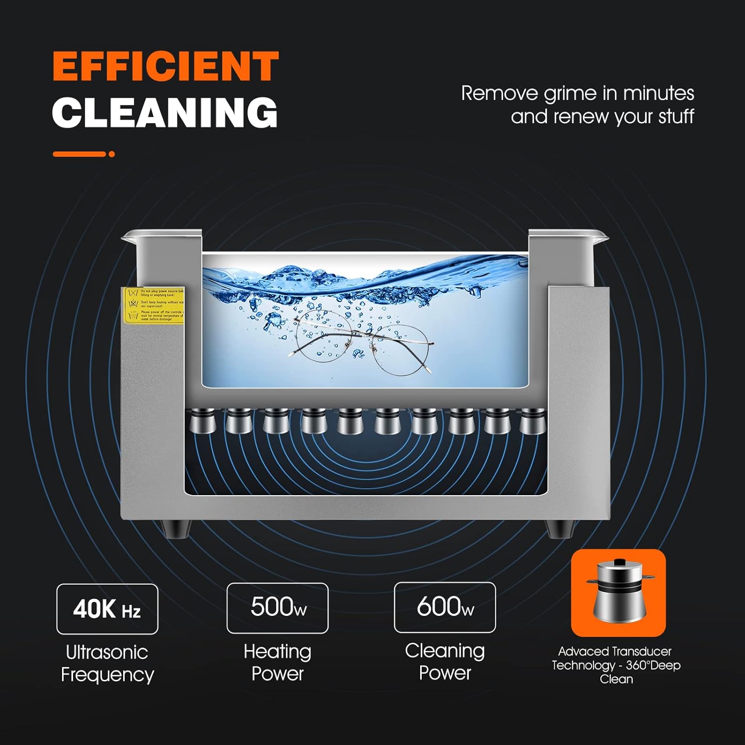 Limpiador ultrasónico profesional de 30L, 600W limpiador ultrasónico de piezas con temporizador de calentador, máquina de limpieza ultrasónica de 40