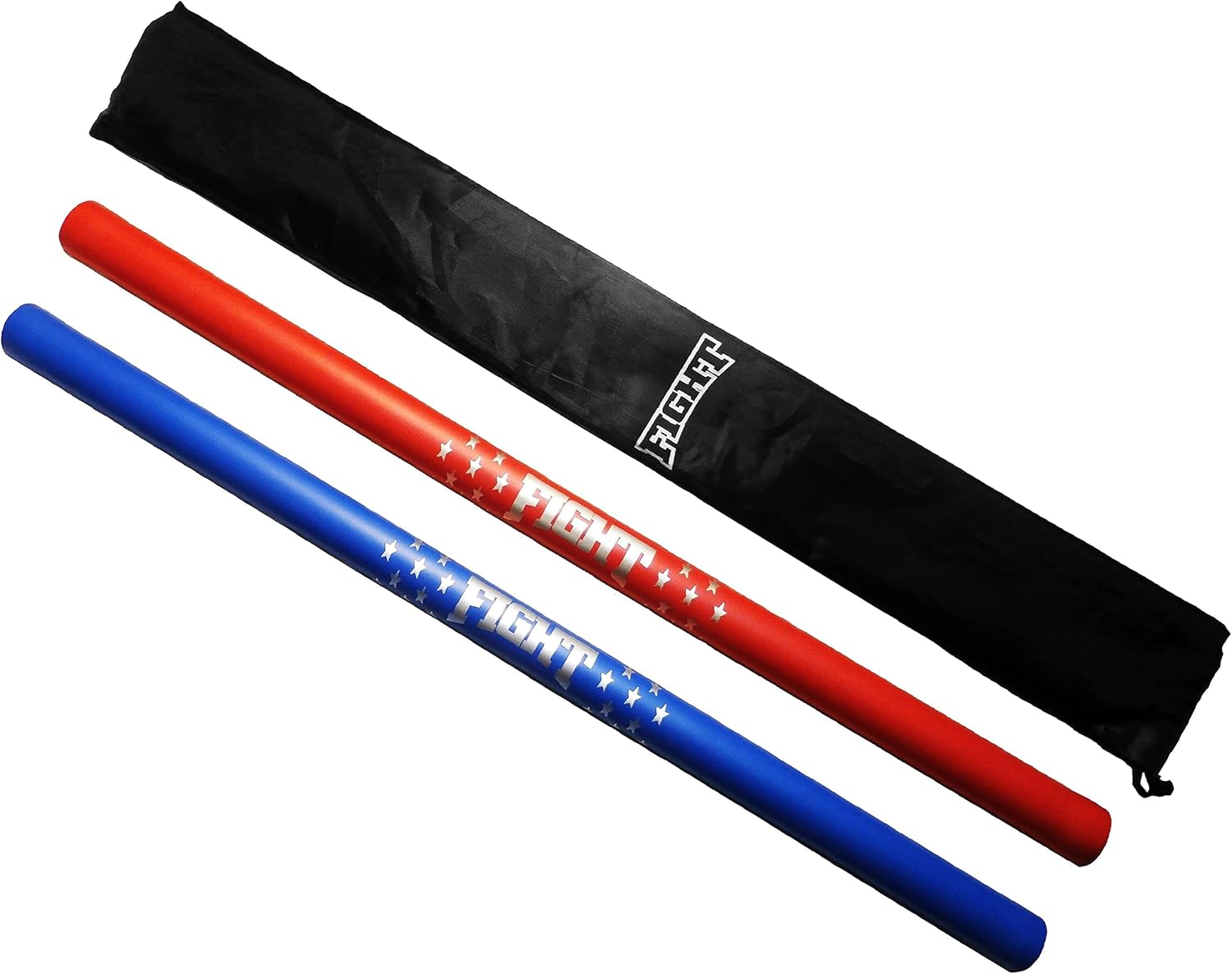 F.A.L. product Martial Arts Equipment Foam Padded Sticks with Carry Bag Case Set 2 Pieces
