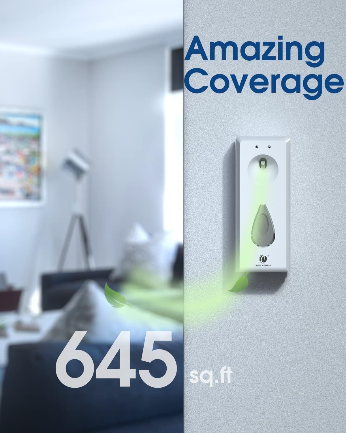 Dispensador automático de ambientador, dispensador de fragancia de aerosol LCD montado en la pared, compatible con latas de repuesto de aerosol de