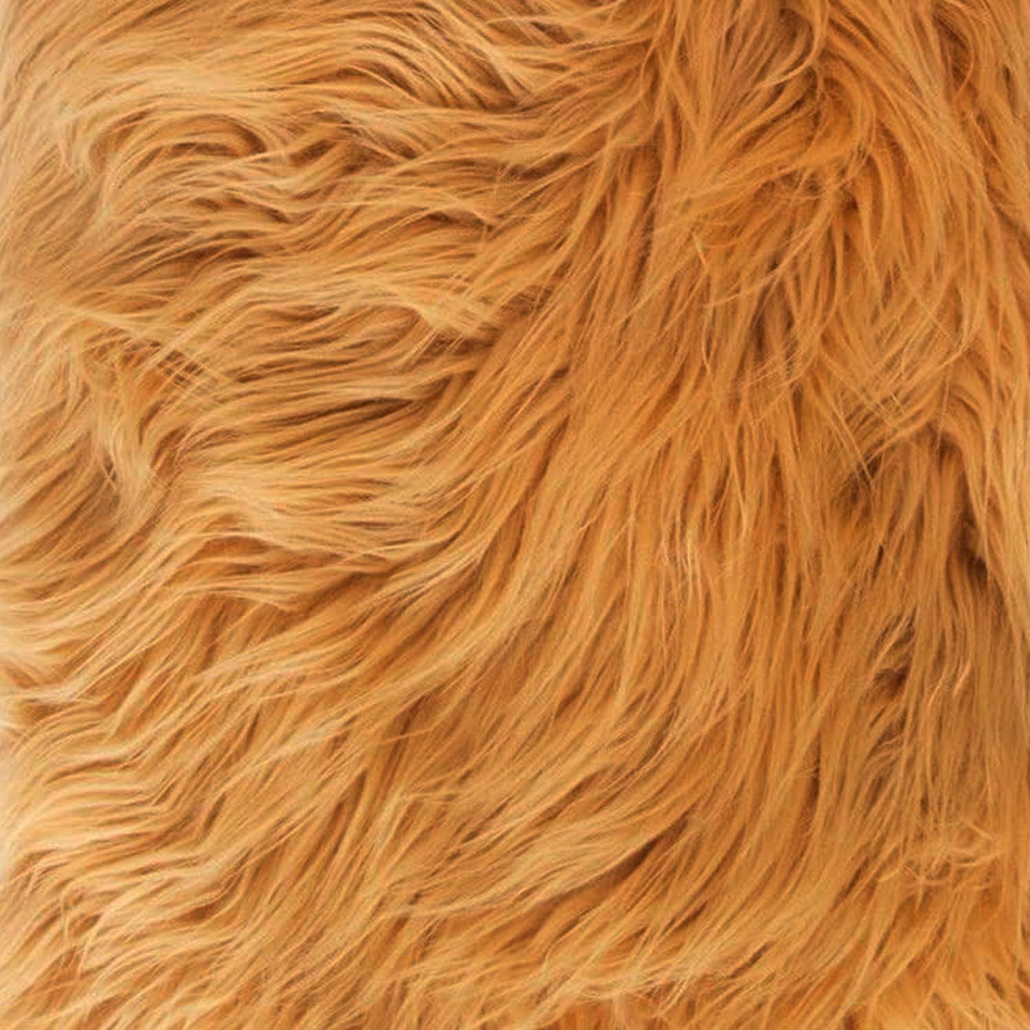 The Yard – Pelo sintético de pelo largo, pelo largo, para coser, cosplay, disfraz, decoraciones, 60 pulgadas de ancho (camello, pelo lanudo de 1.5