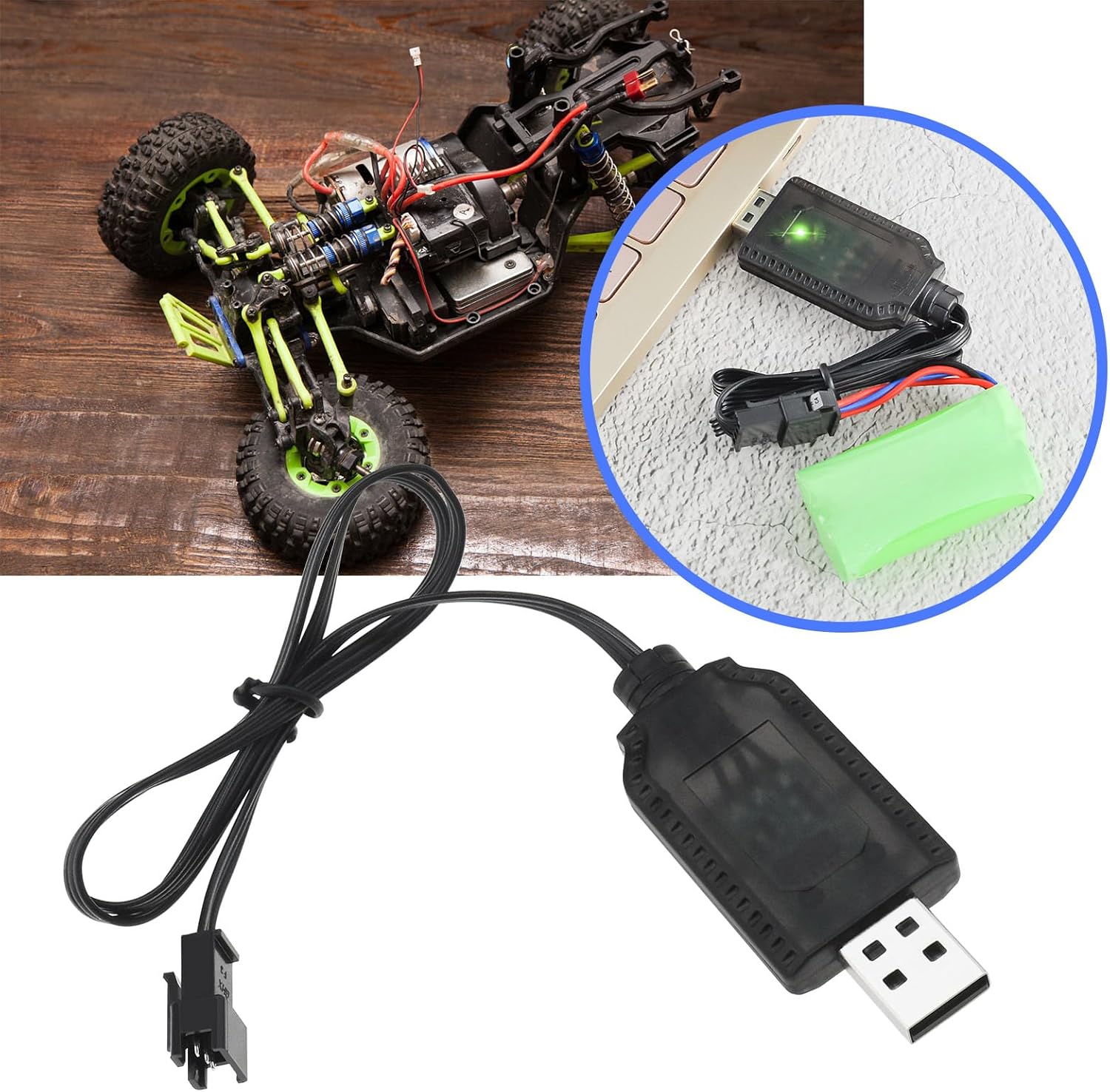 2 unids SM-3P a USB Cable de carga LiPo batería USB Cable de carga con enchufe SM-3P Accesorios para modelos de coche Juguetes de control remoto