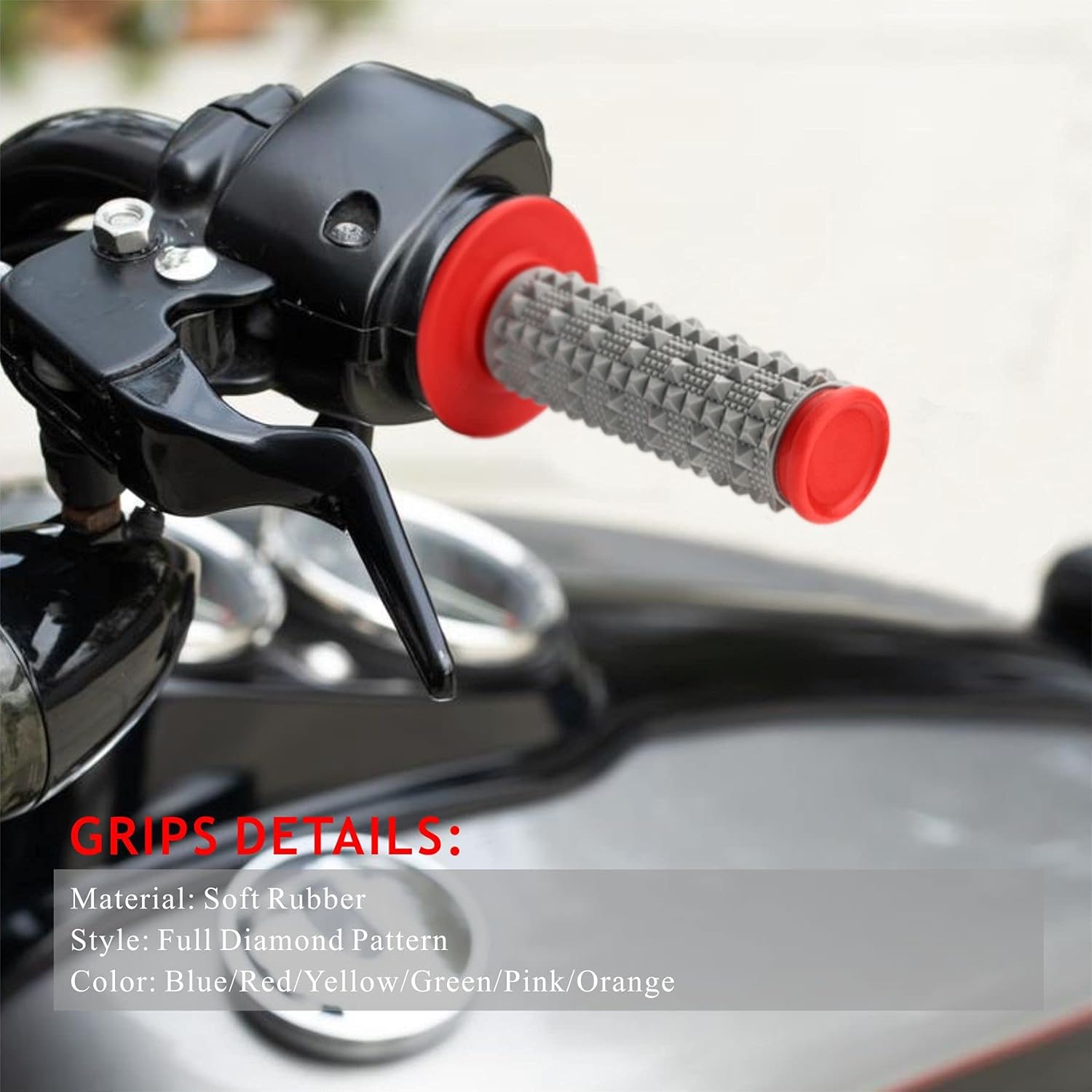MaySpare Empuñaduras de manillar de motocicleta de 78 pulgadas de 0.866 in 1.102 in compatibles con Apollo de 125 cc 250 cc para Yamaha, Honda,