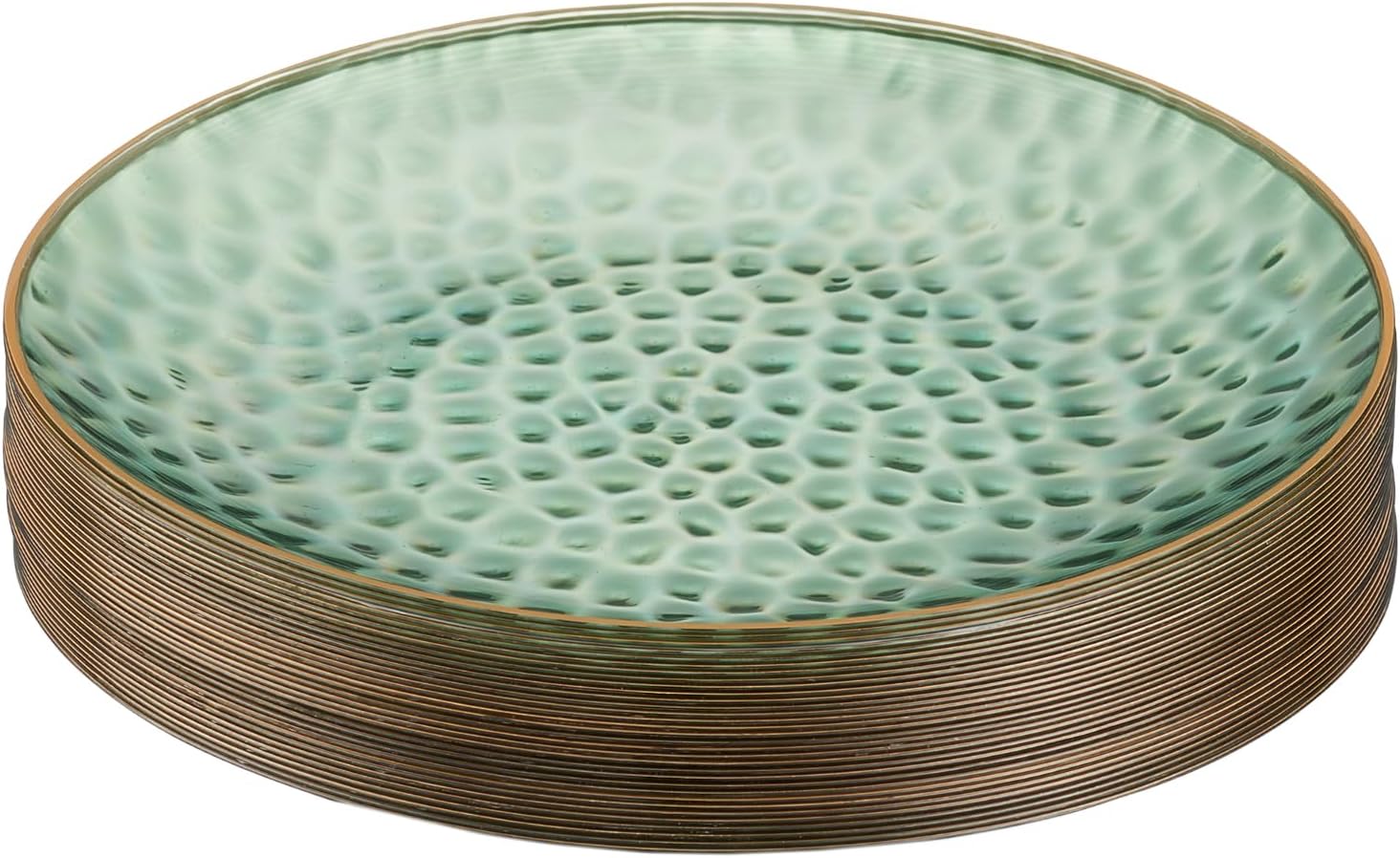 PLASTICPRO Paquete de 30 platos de plástico martillado, platos de plástico desechables pesados, elegantes platos de fiesta con borde martillado