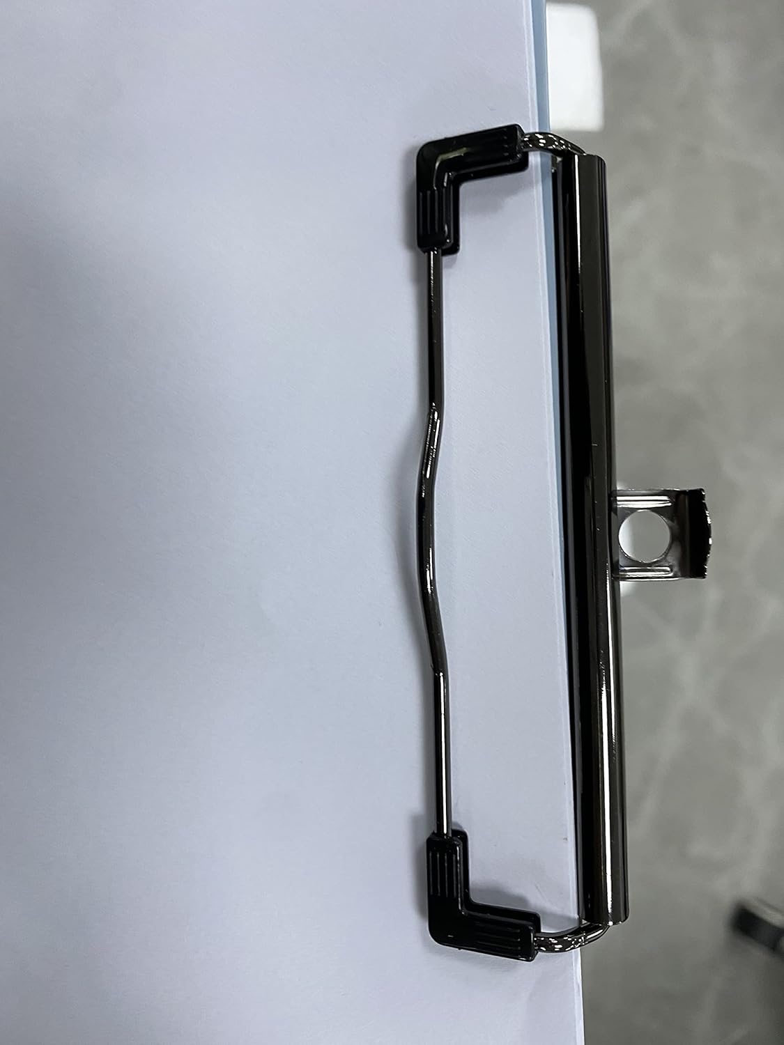 4 clips para portapapeles de 4.72 pulgadas de metal con agarre de goma y agujero para colgar para crear portapapeles de perfil bajo, tablero de
