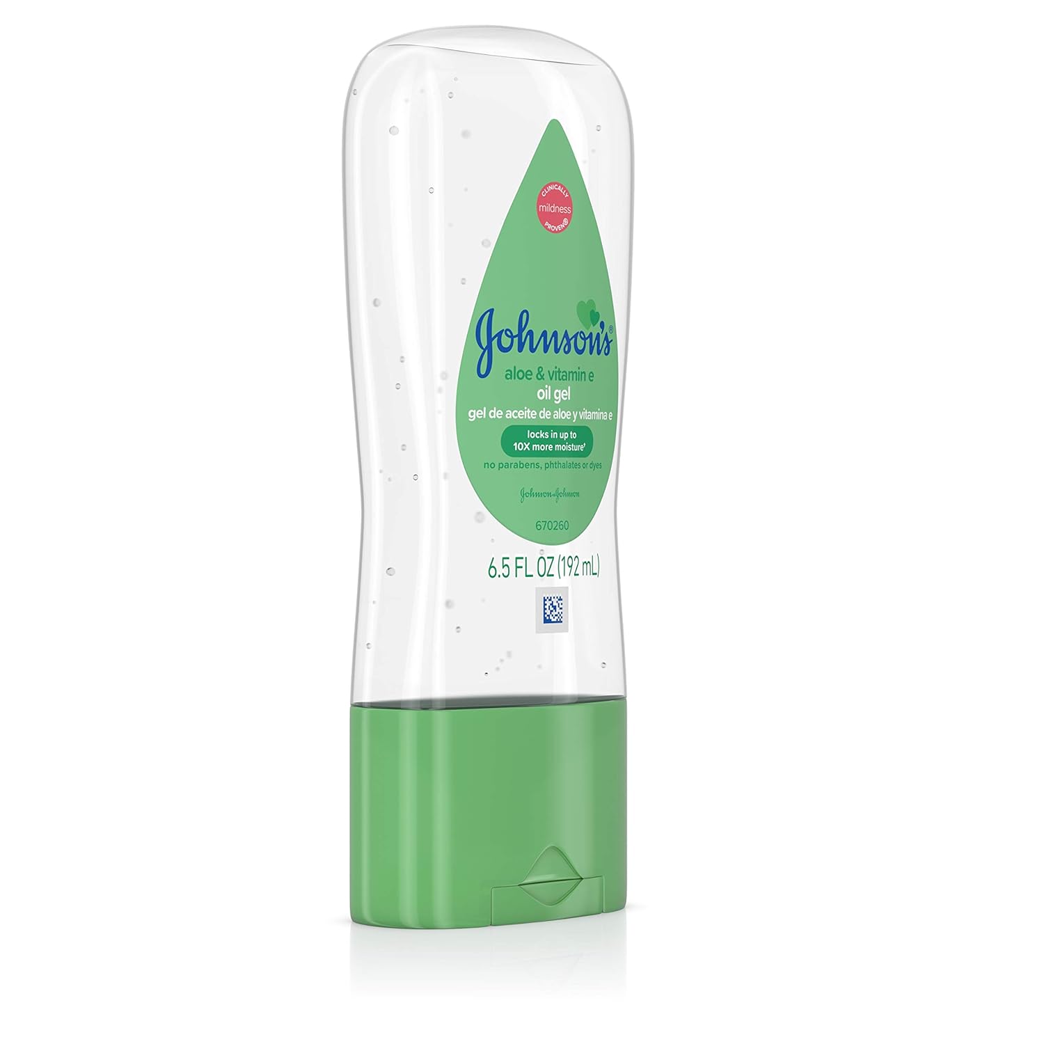 Johnson’s – Gel de aceite para bebés con aloe vera y vitamina E, Hypoaller genic y dermatológicamente probado para el cuidado de la piel del bebé,