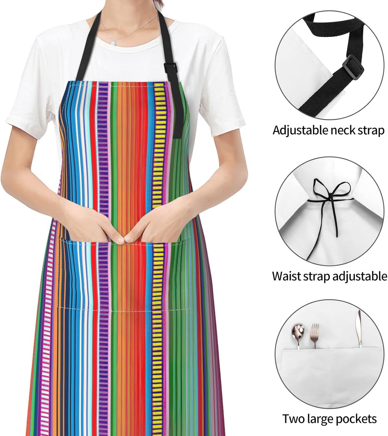 Divertido delantal ajustable para barbacoa para mujeres y hombres, regalos de cumpleaños, parrilla, cocinero, babero, 2 bolsillos