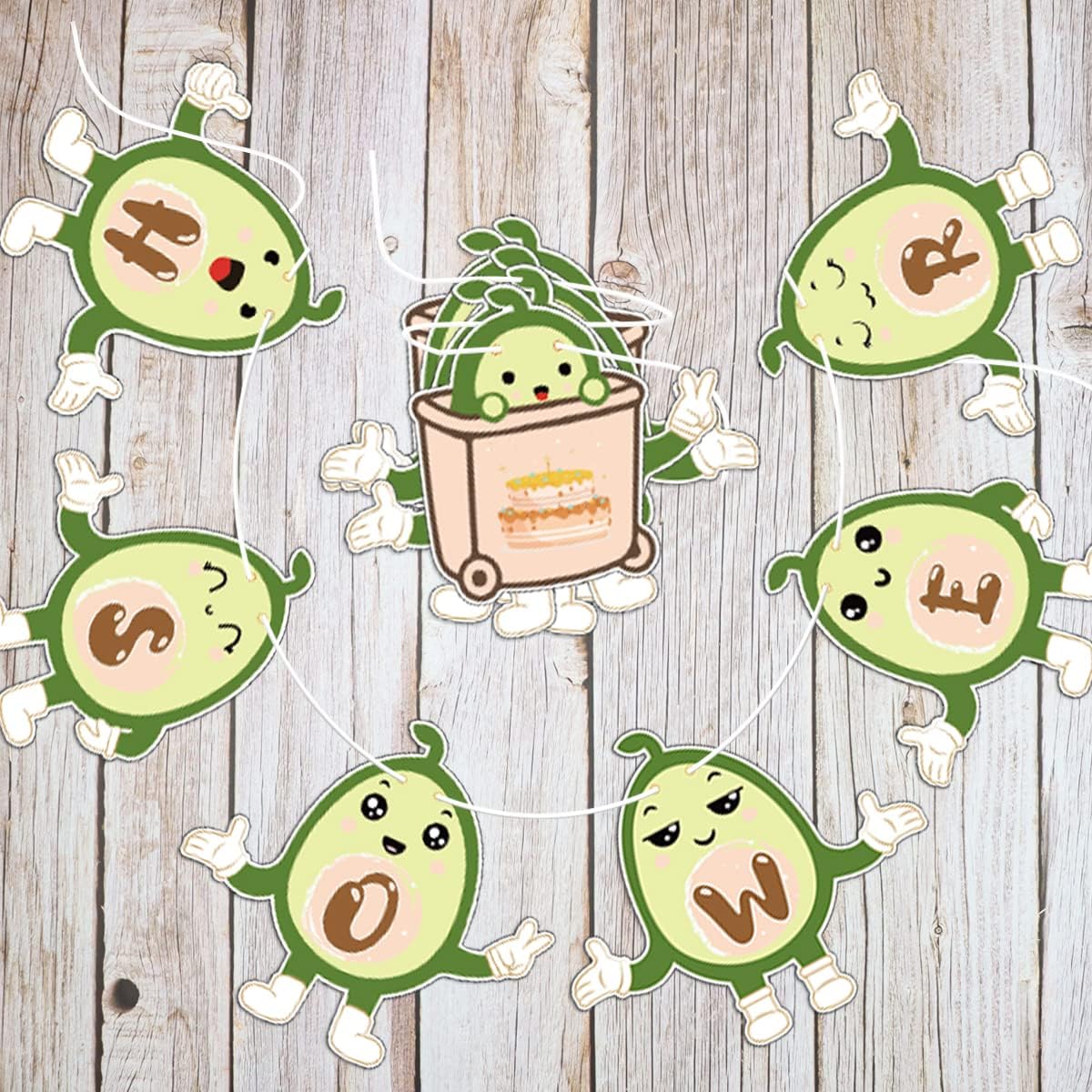 Decoraciones de fiesta de baby shower, tema de aguacate y frutas, suministros para fiesta de baby shower, pancartas de baby shower, 18 globos de