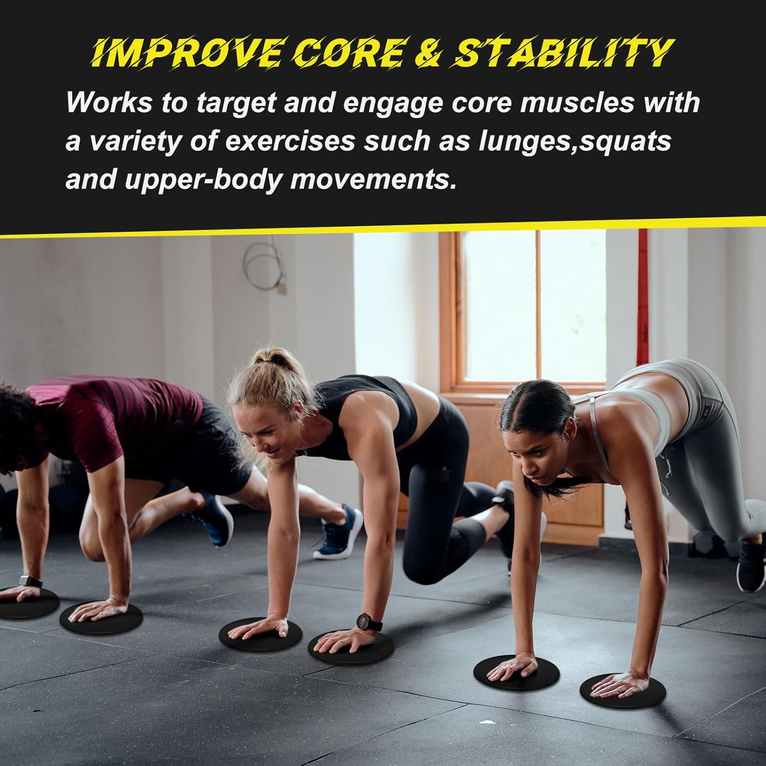 Shappy 48 unidades (24 pares) deslizadores para entrenamiento a granel para clases de entrenamiento grupal, deslizadores de núcleo, discos