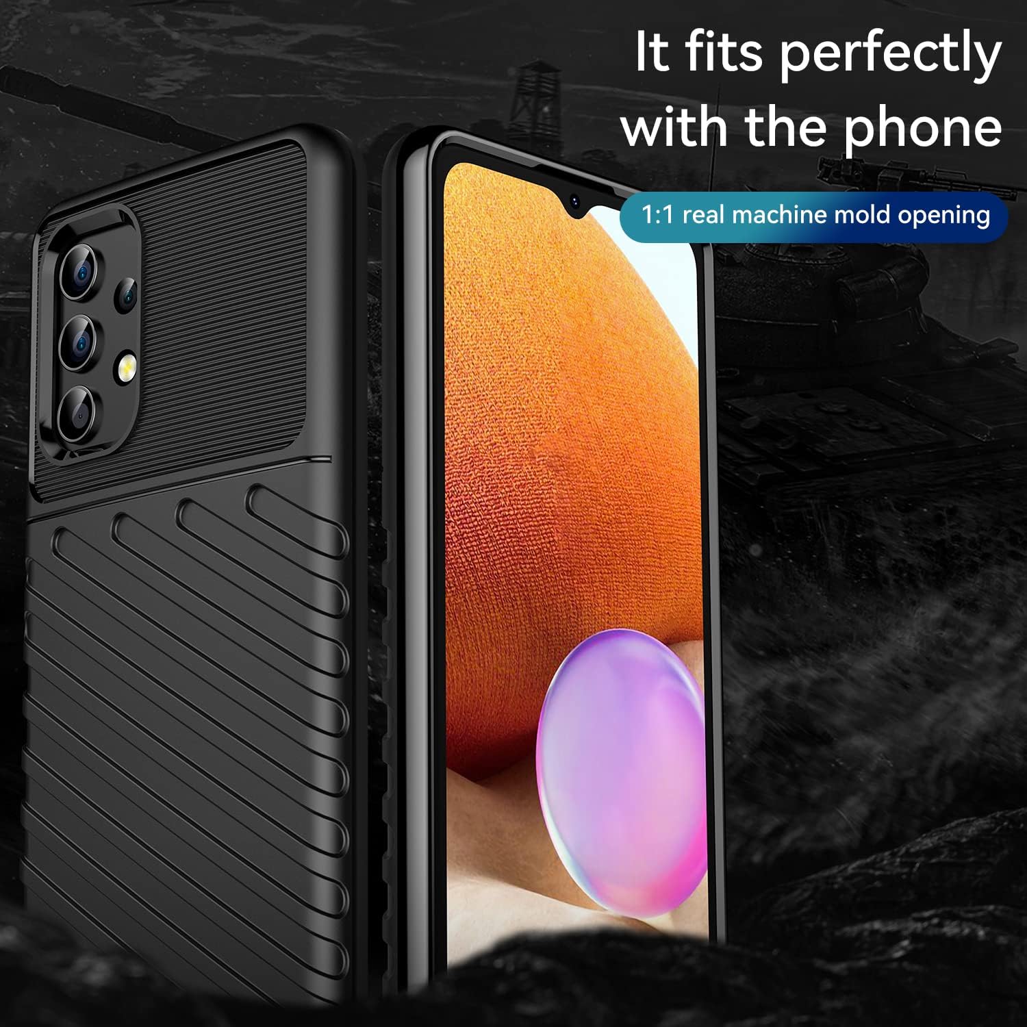 Funda de teléfono para Galaxy A32 5G, Samsung M32 5G SM-A326 con protector de pantalla, grado militar, a prueba de golpes, resistente a los