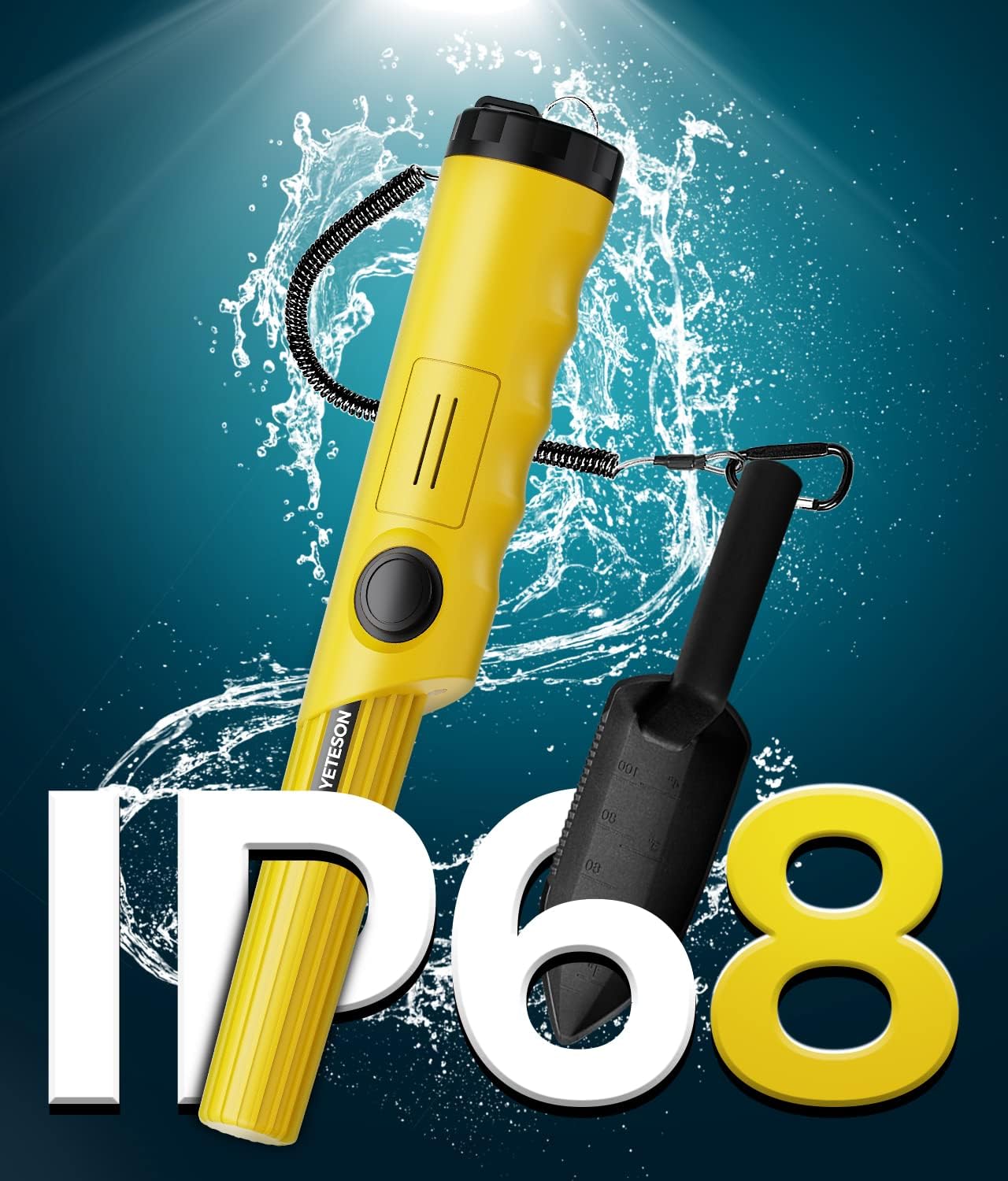 Detector de metales de mano Pinpointer impermeable  IP68 con pala de arena profesional 360 pin puntero varita accesorios alta sensibilidad
