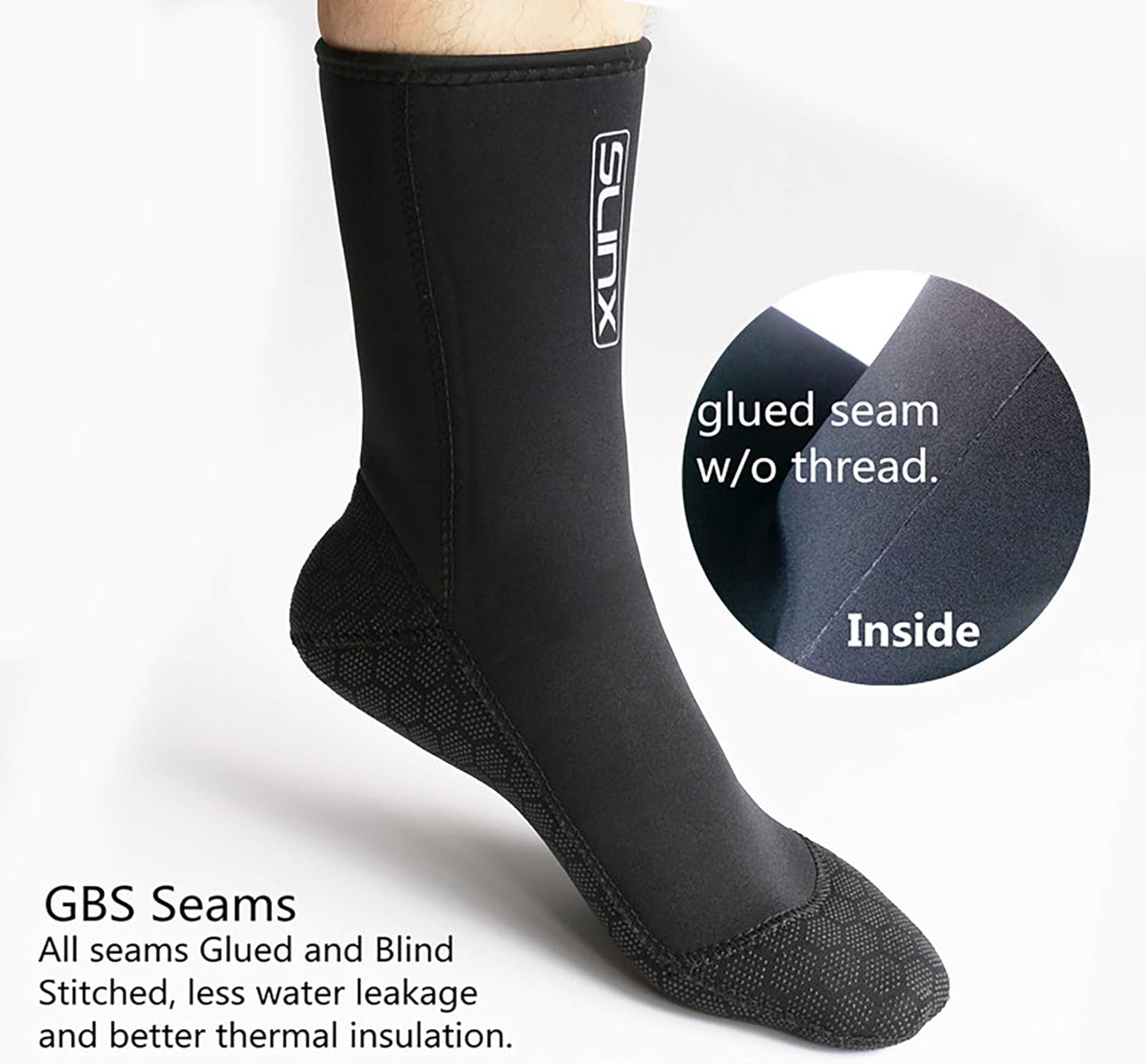 Dizokizo Calcetines de neopreno de 0.118 pulgadas (0.118 in), calcetines térmicos antideslizantes para hombres y mujeres, snorkel, natación, surf,