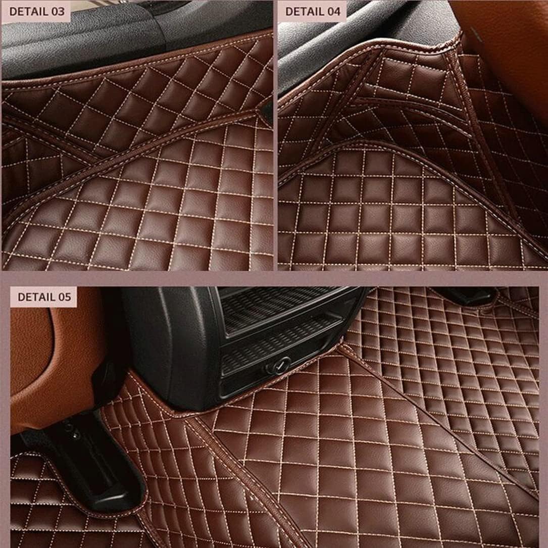Personaliza las alfombrillas de cuero de protección para todo tipo de clima para automóviles, SUV y camiones según el modelo automotriz (morado)