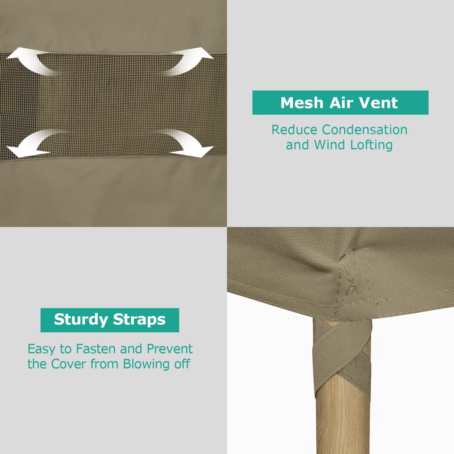 SunPatio Fundas para tumbonas para exteriores, resistentes al agua, para silla de playa, con costuras selladas, resistente a la decoloración,