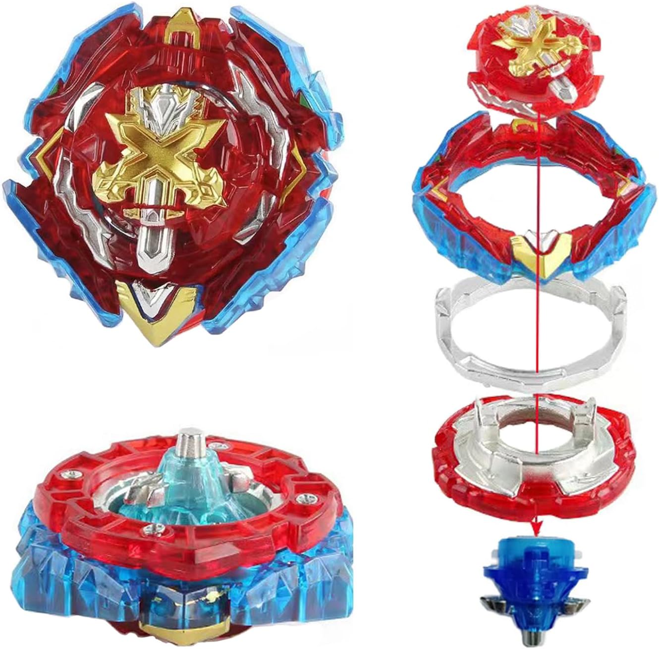 Battling Tops Burst Battle B-200 Guilty Longinus Kr MDS-2 Gyro Juguetes para niños con B200 personalizado Bey Launcher