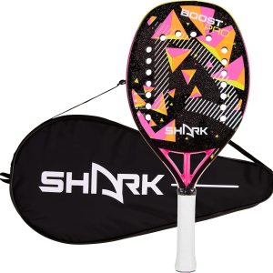 Shark Boost Raqueta profesional de tenis de playa Fibra de carbono 3K Firma Sofia Cimatti Potente, precisa y mejora el giro Shark Boost Raqueta profesional de tenis de playa Fibra de carbono 3K Firma Sofia Cimatti Potente, precisa y mejora el giro