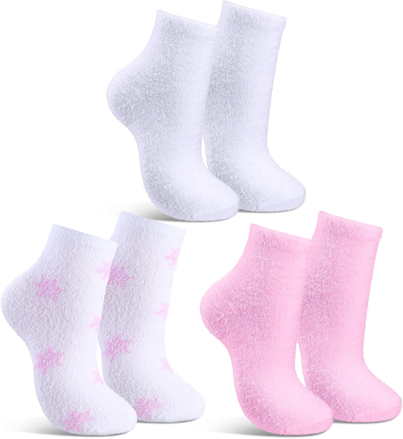 Tarpop 3 pares de calcetines de aloe hidratantes para pies secos y agrietados, calcetines con infusión de gel para dormir, calcetines de loción,