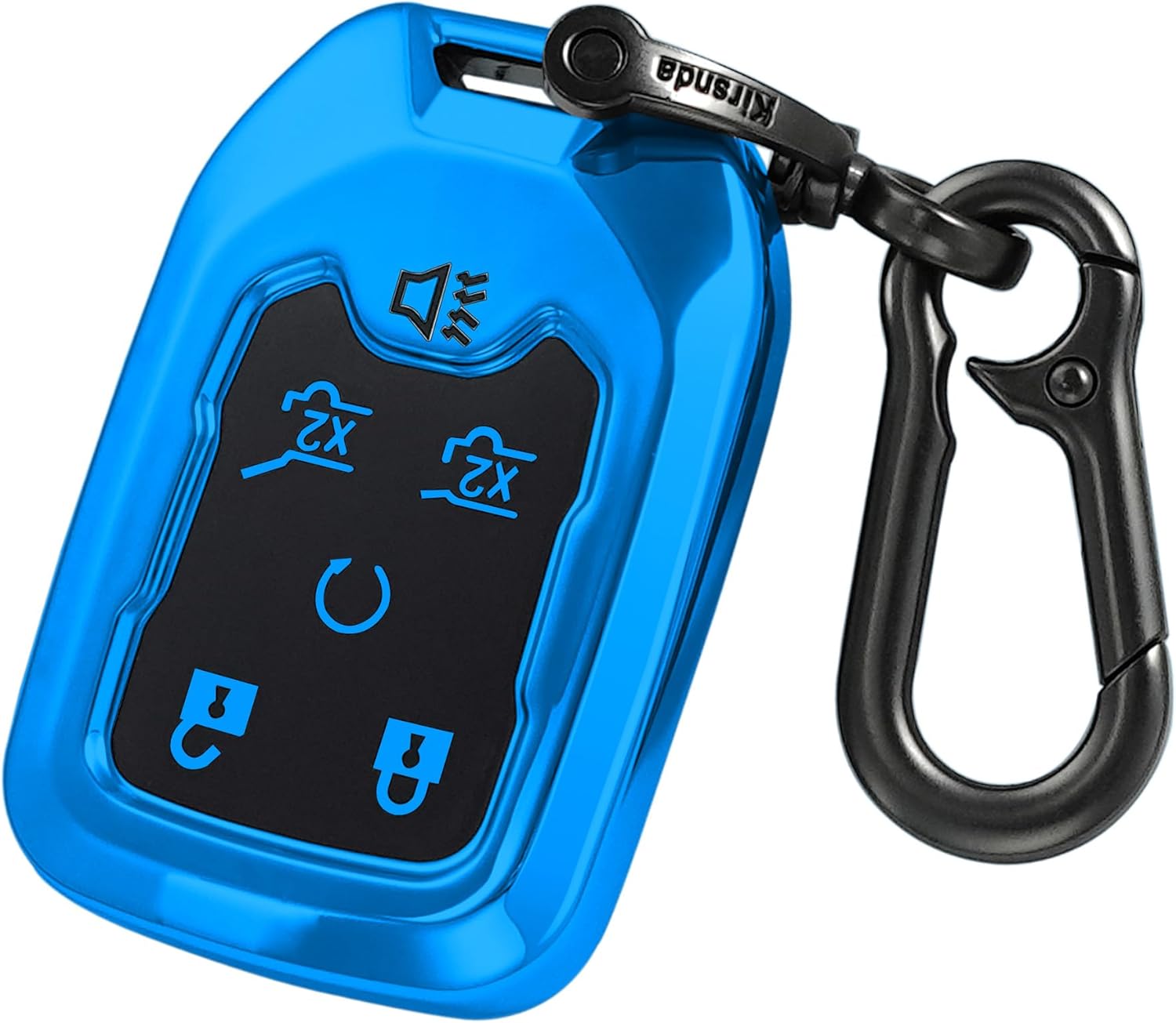 Kirsnda Funda para llavero Chevrolet con llavero, carcasa de TPU suavepiel, 6 botones para chevy Suburban Tahoe para GMC Yukon Accesorios de