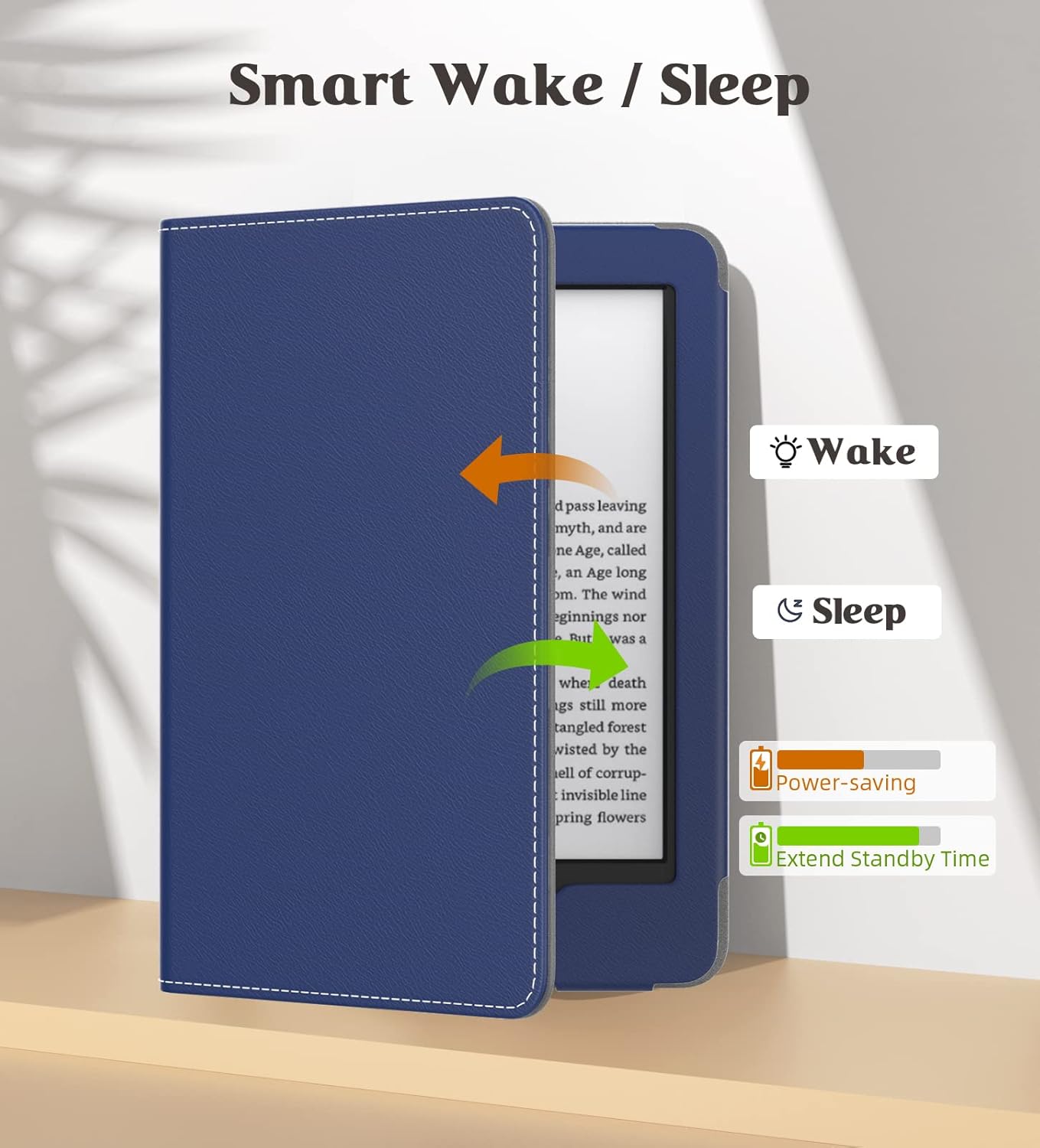 MoKo Funda para Kindle de 6 pulgadas (11 generación, versión 2022), Kindle (10 generación, 2019)Kindle (8 generación, 2016), carcasa de poliuretano