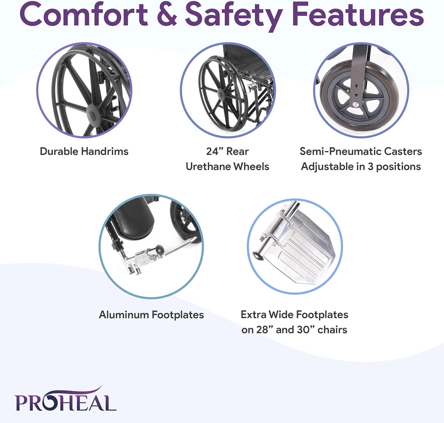 Silla de ruedas bariátrica resistente para adultos, color negro, brazos de escritorio extraíbles y reposapiernas elevados, altura estándar ajustable