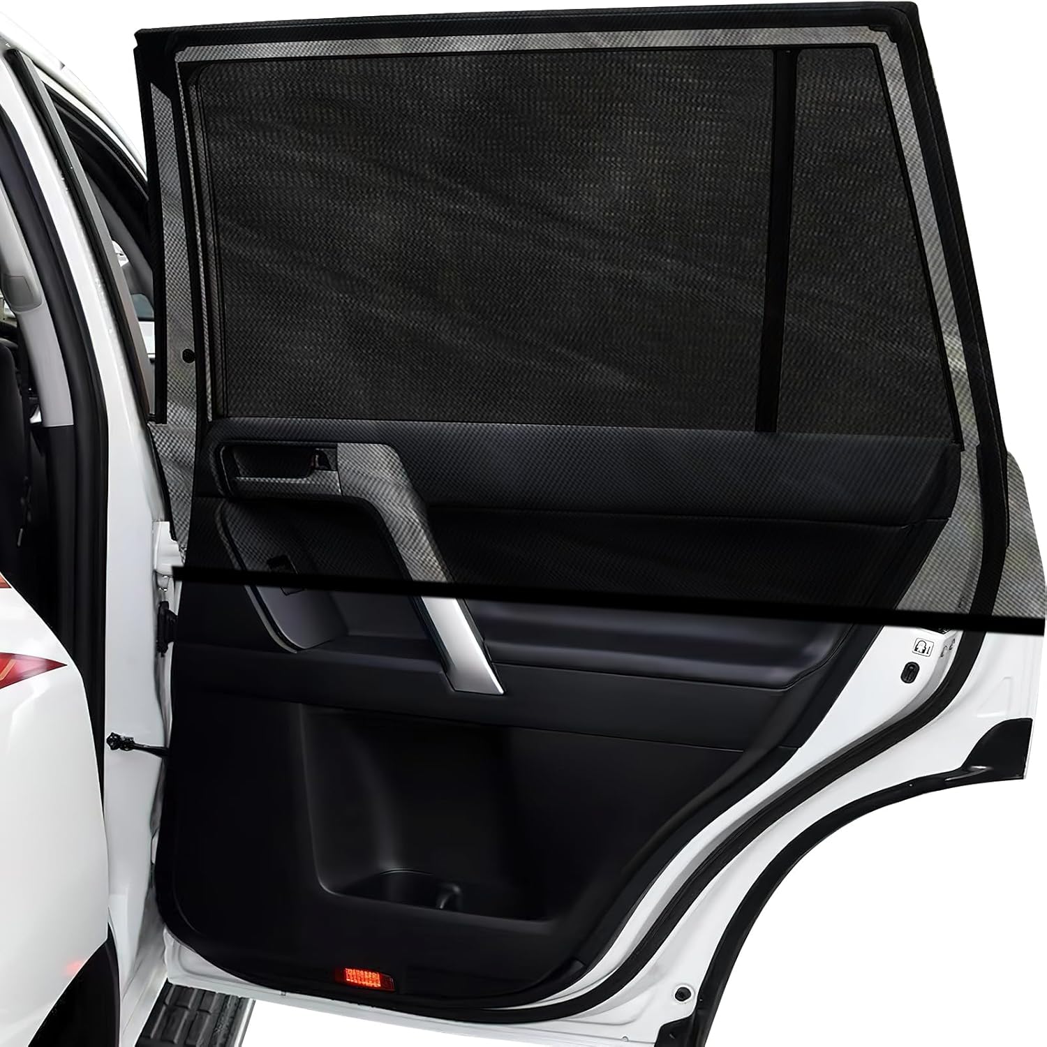 Persianas para ventana de automóvil, paquete de 2 parasoles de malla transpirable para ventana lateral de automóvil, pantallas elásticas para