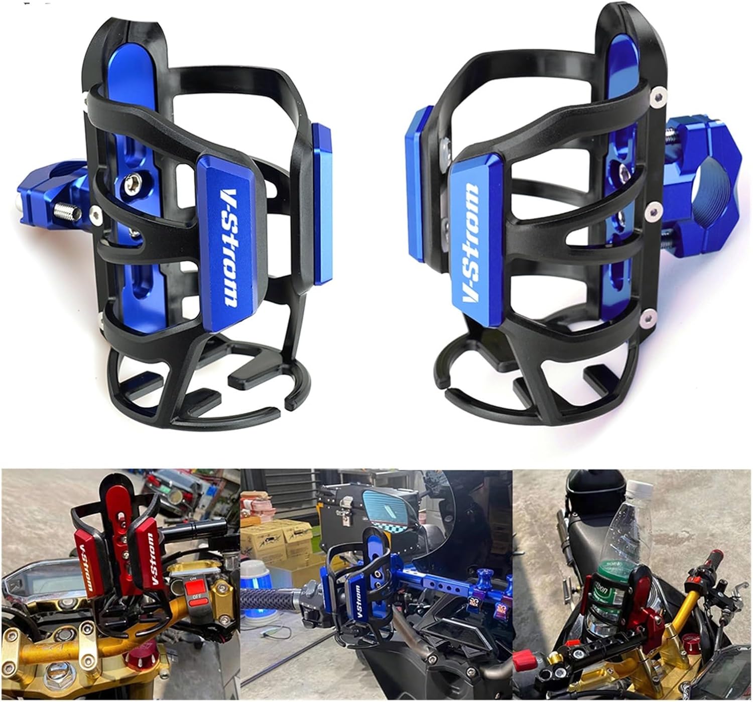 Univesal – Portavasos de motocicleta para Suzuki VSTROM DL 250 650 1000 V-Strom 650XT 1000XT para motocicleta CNC soporte para vasos de bebidas