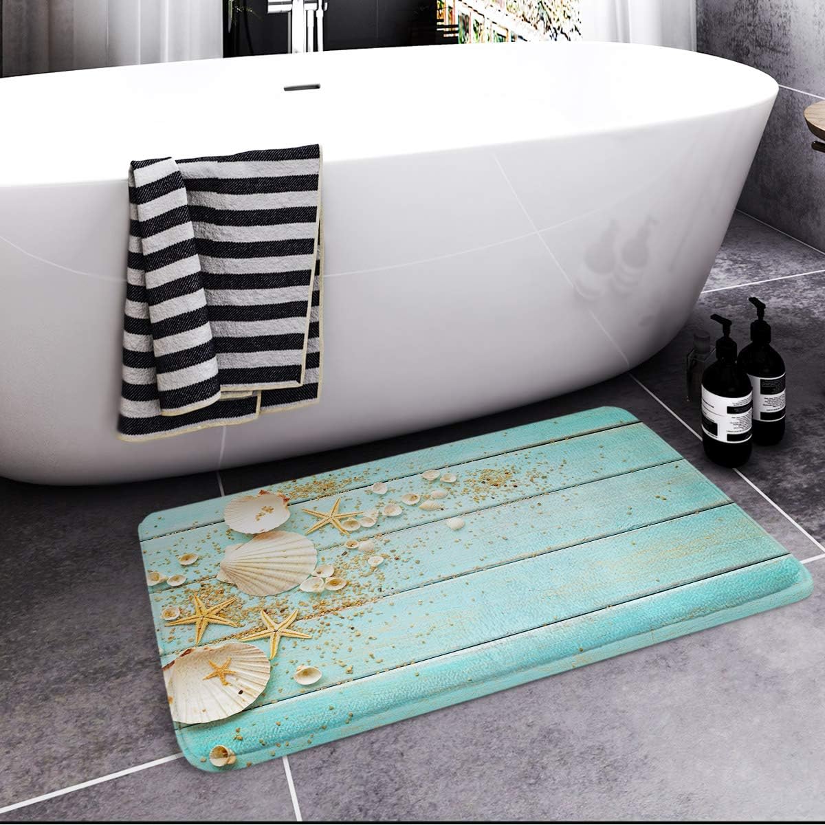 Britimes – Tapetes de cuarto de baño, tapetes antideslizantes, lavables, alfombras de interior para decorar baño, cocina, dormitorio.