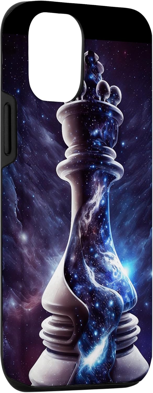 Funda para iPhone 1212 Pro Boho Galaxy Chess Retro King Chess Purple Vintage Space Case