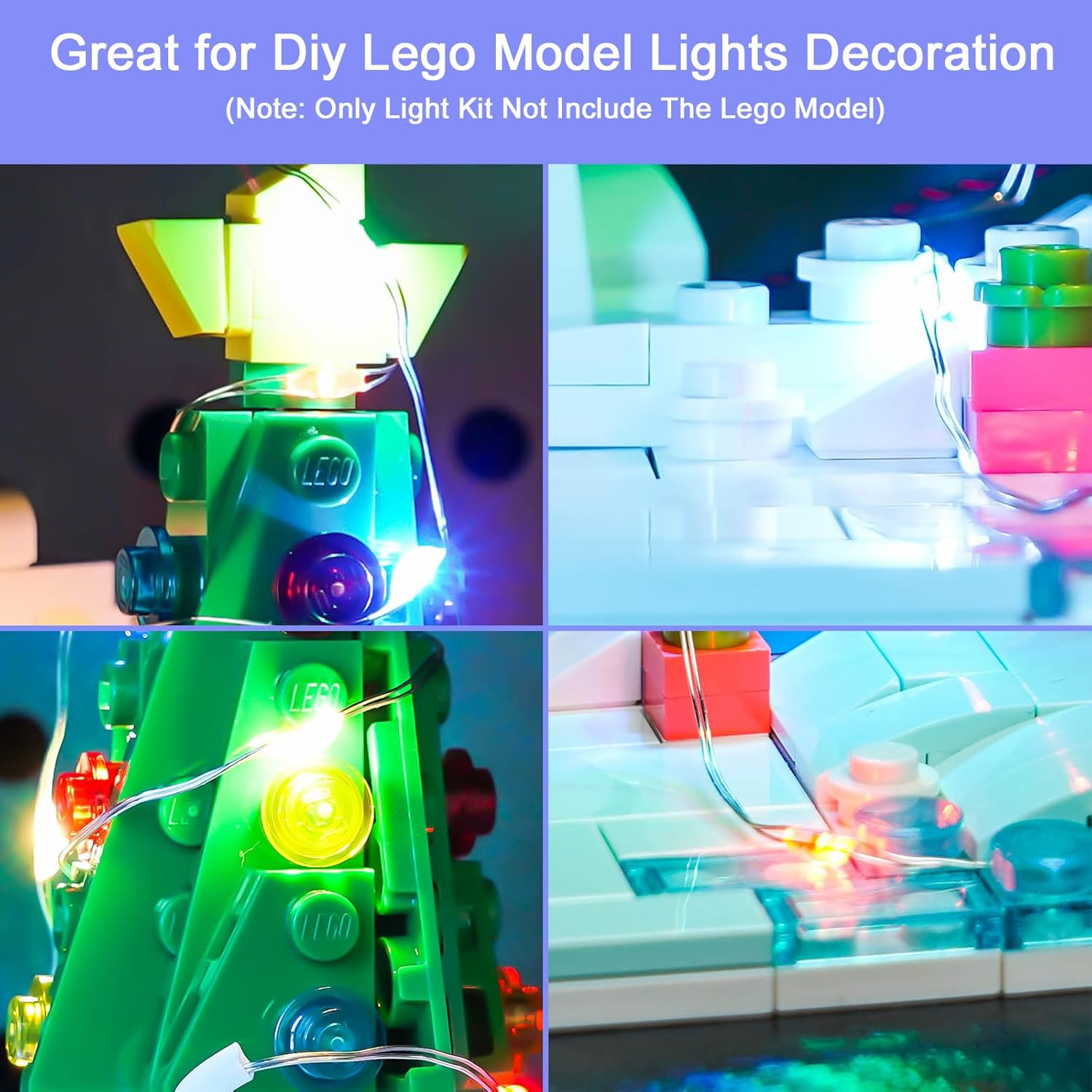Kit de luz LED mejorado para Lego Wintertime Polar Bears Building Set, compatible con Lego 40571 (modelo no incluido)