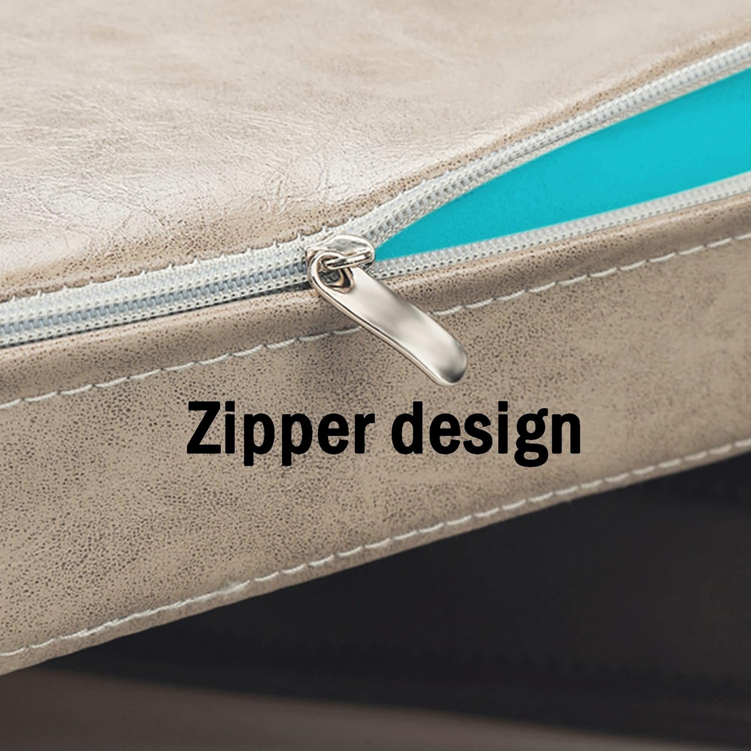 Cojín de banco de cuero impermeable con cremallera, cojín de asiento largo para muebles, tapete de asiento extraíble de 2 3 plazas para muebles de