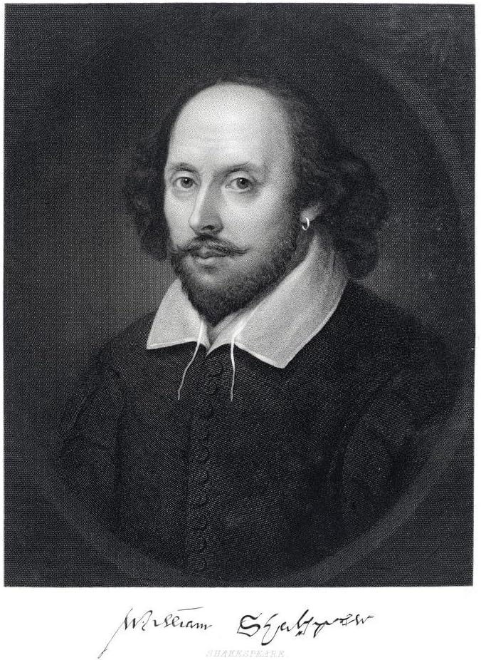 William Shakespeare – Póster de retrato grabado de 1870, famoso autor, dramaturgo, escritor, foto, decoración de pared, póster artístico de 24 x 36