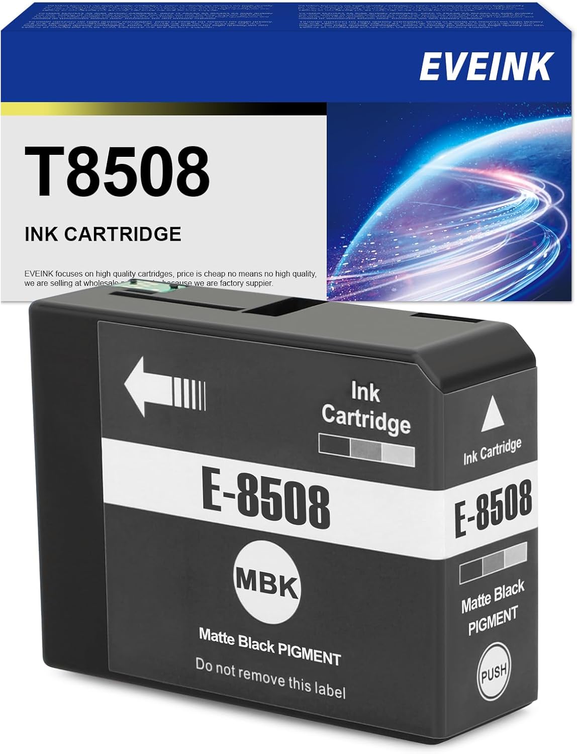 T850 Cartucho de tinta remanufacturado T8508 negro mate cartucho de tinta de repuesto para impresora EPS0N Surecolor P800 (paquete de 1, negro mate)