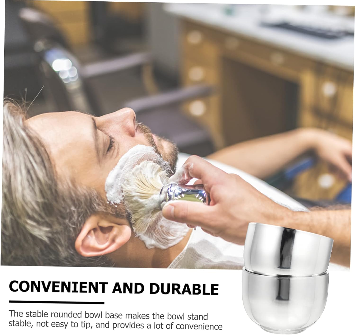 Beaupretty Tazón de jabón de afeitar, tazón de burbujas de afeitar, cuenco de espuma para jabón para hombre, tazón de espuma para afeitar, taza de