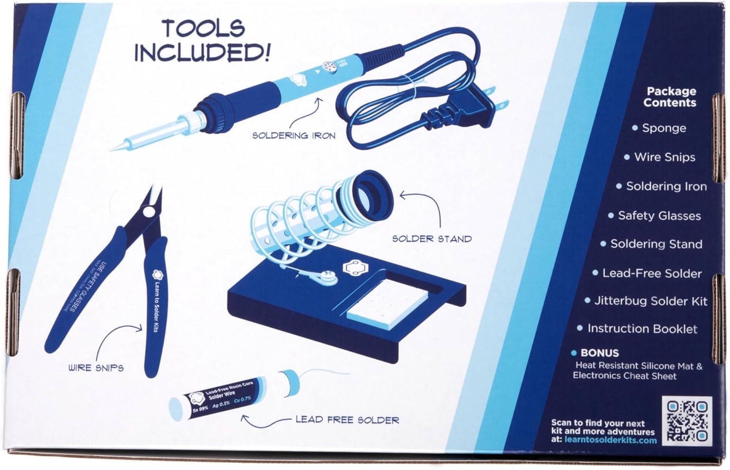 Jitterbug Deluxe Kit  Kit de soldadura de bricolaje para principiantes  Proyectos electrónicos para estudiantes y clases STEM  Herramientas incluidas